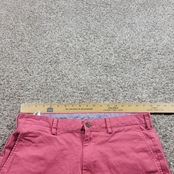 Brooks Brothers Shorts Mens 35 Salmon Pink Flat Front Preppy Chino - Picture 2 of 7